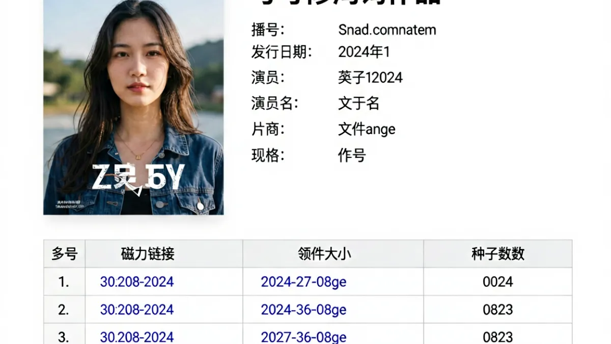 javbus作品详情页展示番号信息、演员档案与多条磁力链接排列对比的界面截图