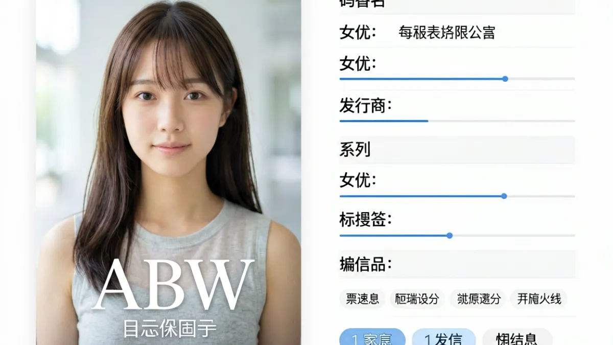 javbus新片ABW系列封面图与演员信息在详情页的完整展示样式